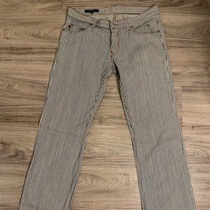 Vintage Gucci Striped White and Blue Pants